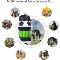 Fold Water Bottle Cups Mug Outdoor Sports Basketball Football Baseball Tennis Golf School Leakproof Portable Kids Water Bottle