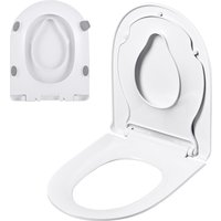 Familien-Toilettensitz, Toilettensitz mit Integriertem Kindersitz, 2-in-1 Töpfchentraining-Sitz mit Schnellverschluss aus Polypropylen (PP)