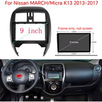 9 Inch For Nissan MARCH/Micra K13 2013-2017 Car Radio Android MP5 Player Casing Panel Frame 2 Din Head Unit Fascia Stereo Dash