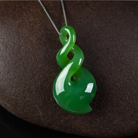 Natural Green Hand-carved Heart-shaped Jade Pendant Fashion Boutique Jewelry Men and Women Necklace Gift Accessories