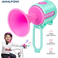 Rockbye Balance Bicycle Horn For Kids 120db Handlebars Scooters Bike Bell Warning Alarm Pink Toy Waterproof For Children Safe