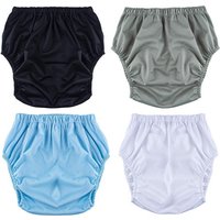 Solid Color Waterproof Diaper for Adults Washable Reusable Diaper Care Pants Leak-proof Pants Waterproof Eldly Diaper Cover