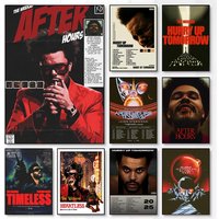 Singer The W-Weeknd Hurry Up Tomorrow 2025 Music Tracklist Nordic Poster Canvas Painting Wall Art Pictures Home Dorm Decor