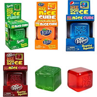 Nee Doh Jellyfish & Cube Squish Toy, Soft Jelly Squeeze Stress Relief Fidget Toy, Sensory NeeDoh for Kids & Adults