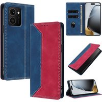 For HMD Fusion Case Magnetic Flip Case on for Coque HMD Fusion X1 hmd barca fusion Phone Cover Fashion Color Block Leather Funda