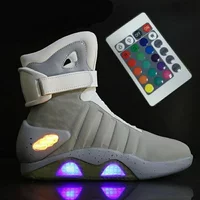 Fernbedienung LED Mag Schuhe Mode Leuchtende Turnschuhe für Männer Air Schuhe USB Aufladen Schuhe Zurück In Die Zukunft Stiefel 1989