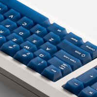 132 keys Blue Transparent PC Keycaps Cherry profile Shine Through Keycap Sets With Numberpad Key Cap for MX Mechanical Keyboard