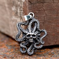 New Stainless Steel retro fashion skull squid animal Pendant Necklace Dropshipping gift free shipping