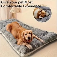 New Extra Large Plush Dog Bed Sofa Thickened Super Soft Polyester Pet Mat Dog Crate Mat Bed For Small Medium Large Dog Bed