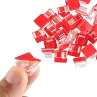 10/20/40/60/80pcs Plastic Transparent Adhesive Fixed Wire Buckle, Wire And Cable Fixing Clip, Organizing And Storing Wire Clip