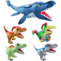 Neue 11-Stil Dinosaurier Handpuppe Plüschtiere Kindergartenaufführung Handsteuerhandschuhe Triceratops Tyrannosaurus Dilophosaurus