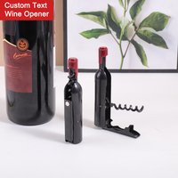 Bottle Shape Custom Text Wine Opener Refrigerator Magnet Customized Name Beer Bottle Opener Party Favors Personalized Corkscrew