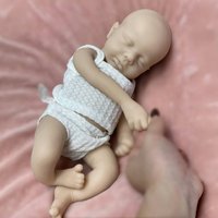 33CM Open Mount Reborn Dolls Unpainted Loulou Full Body Soft Solid Silicone Reborn Doll Reborn De Silicona Cuerpo Entero