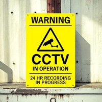 2026 Warning CCTV in Operation 24HR Recording Security Camera Sign Metal Plaque Waterproof Outdoor Indoor Home Property Safety
