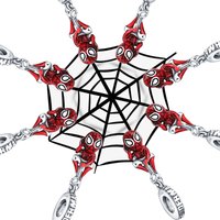 Disney 925 Sterling Silver Red Spider Heart Charms Beads Earrings Bracelet Fit 925 Original Bracelets DIY Birthday Jewelry Gifts