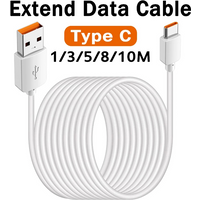 10M Ultra Long Type C Data Cable 6A Fast Charging Wire Extra Long Extension Charger Cord for Xiaomi Huawei USB C Mobile Phones