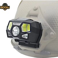 BOOIU Tactical Helmet Light Signal Light NVG Mounted Sensor Headlamp USB Charging Waterproof Outdoor Sport Hunting Headlight