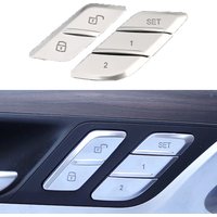 Autocollant de bouton de mémoire de siège pour BMW X3 G01 X4 G02 2018 – 2021, verrouillage de porte, ABS, argent, accessoires de voiture