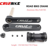 CRUZbike Road Bike Crankset 155/160/165/170/172.5/175mm Crank 9/10/11/12 Speed Double Chainring with Bottom Bracket