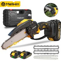 MELLWIN 6 Zoll kabellose elektrische Astsäge, wiederaufladbare Mini-Elektrokettensäge, Gartenschnittwerkzeug für Makita 18 V Akku-Pin