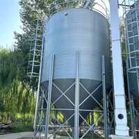 Galvanized Steel Grain Silo With Customizable Size IoT Enabled 1 Year Warranty SD HONGZHEN Brand