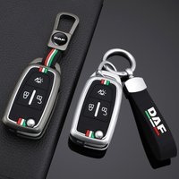 Zinc Alloy Silicone Folding Car Remote Key Cover Protector Shell for DAF 106 CF Euro 6 2022 XG XF Truck Keychain Accessories