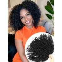 300g Crochet Afro Hair Kinky Curly Pre Separated Feather Extensions Knotl Micro Ring Loop Soft Hair Bundles Crochet With String