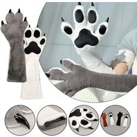 Five Finger Elastic Fursuit Claws Plush Animal Paws Gloves Furry Cosplay Props for Kigurumi Halloween Party Performance