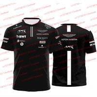 Aston Martin Racing Team Print Short-sleeve T-shirt Unisex Casual Sports Top Breathable Summer Wear