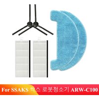 Replacement Accessories For SSAKS 싹스 로봇청소기 ARW-C100 Robot Vacuum Cleaner Side Brush Hepa Filter Mop Rag Fit Home Spare Parts