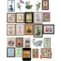 MD 7 Styles Cross Stitch Kits Fairy Aida Fabric 18ct 14ct 11ct 22CT 25CT Embroidery Cotton Thread Embroidery Kits DIY Craft Set