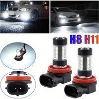 2pcs H8 H11 H16 LED Fog Driving Light Bulbs High Power 80W 16SMD Lamp 6000K Super White DRL, Car Headlights, Vehicle Lighting, S