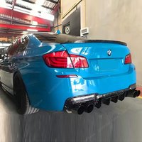For BMW 5 Series F10 F11 M5 2011-2017 ABS Tuning Car Rear Bumper Diffuser Quad Exhaust Competition Style Gloss Black Accessories