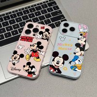 New Model Disney Mickey For Apple iPhone 17 16 15 14 13 12 Mini 11 Pro Max Bubble Heart Cover Funda Silicone Soft Phone Case