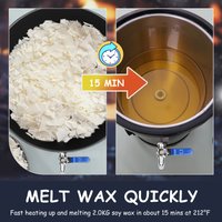 6L Electric Wax Melting Pot Large Capacity Candle Melting Pot Fast Heating Stainless Steel Wax Melting Furnace for DIY Tool