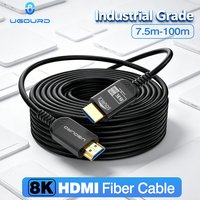 UGOURD Glasfaser HDMI 2.1 Kabel Aktives Optisches AOC HDMI-über-Glasfaser-Kabel 8K60Hz 4K 120Hz Lange Distanz 7,5m - 20m 30m 50m 100m