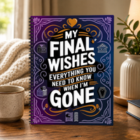 My Final Wishes Journal, A5 Spiral End-of-Life Planner for Family Instructions and Important Records