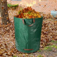 150/200/270L Semi-Circular Garden Leaf Collection Bag Yard Lawn Leaves Dustpan Type Garbage Bag Outdoor Camping Trash Ashbin