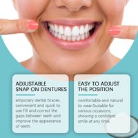 Silicone Dentures Snap On Smile Teeth Natural False Teeth Set Temporary Tooth Replacement Repair Missing Modified Teeth Cover