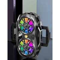 Dual-Turbine Mobile Phone Cooler - Exclusive for Mobile Game Players and Live Streaming. Cool Appearance, RGB Lights