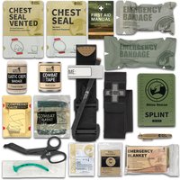 Zestaw ratunkowy Rhino Rescue Trauma Kit, zestaw medyczny Combat Survival Gear, taktyczny do pierwszej pomocy w sytuacjach awaryjnych, materiały