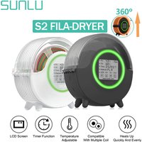 SUNLU S2 Suszarka do Filamentu 3D Ulepszona Filadryer LED Dotykowy Ekran Suszarka z Ogrzewaniem Obrotowym 360º Regulowany Termo Kontroler Suszenia
