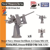 Heavy Hobby NW-350004 1/350 Royal Navy 20mm Oerlikon AA Guns MK I/II