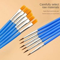 10/20/40PCS Paint Brushes Set Acrylic With Flat Round Pointed Paint Brushes Craft Watercolor Oil Paint Brushes Painting Supplies