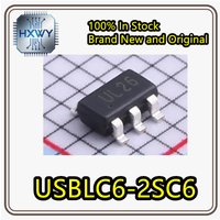 (100/500 Pieces) USBLC6-2SC6 UL26 SOT-23-6 Ultra-Low Capacitance ESD Protection Array - Brand New Original Stock Electronic Devi