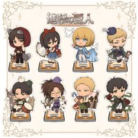 Attack on Titan 10cm Fairy Tale Q-Style Acrylic Stand Figures Keychain Anime Collectible Standee, Desk Decor Gift for Fans