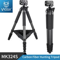 VICELK Clamping Carbon firber Tripod Stand with Integrated Clamp Head Lightweight Adjustable Legs for Hunting and Outdoors