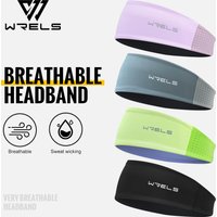 WRELS Headband Sweatband Cooling Non Slip Breathable Quick Dry Men Women Running Yoga Fitness Tennis Athletic Workout Hair Band