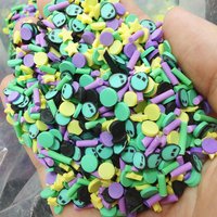 20g Mixed Halloween Slices Polymer Clay Alien Sprinkles for Crafts Making DIY Slime Filling Accessories Nail Art Decoration