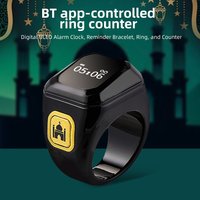 Electronic Digital Smart App Ring Counters Bluetooth Muslims Tasbih Tally Counter Alarm Clock Prayer Time Vibration Reminder